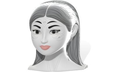 空灵优雅半身像 3D 模型