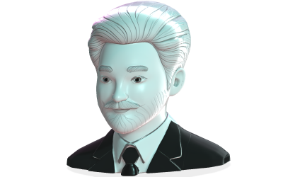 Modèle 3D de buste de gentleman moderne