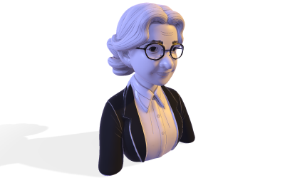 Modèle 3D de buste de grand-mère douce