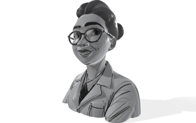 Modello 3D di scultura di busto professionale