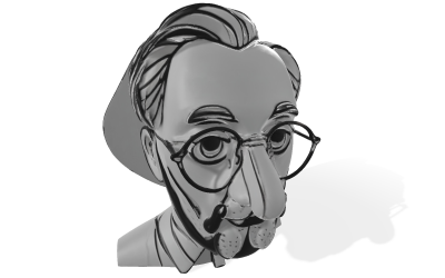 Óculos amigáveis Bust Free 3D Model