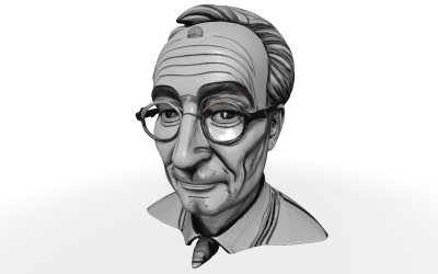 Personagem cavalheiro sênior busto grátis modelo 3D