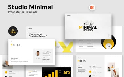 Plantilla de PowerPoint de estudio minimalista