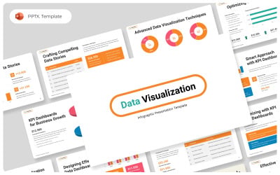 Plantilla de presentación de PowerPoint de visualización de datos