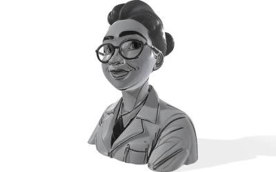 Profesionální 3D model sochy poprsí