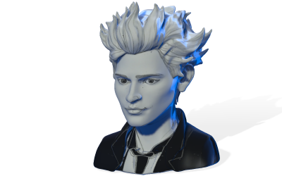 Świecący Punkowy Biust Model 3D