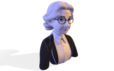 Szelíd nagymama mellszobra 3D-s modell