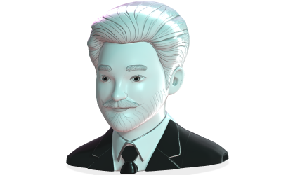 现代绅士半身像 3D 模型