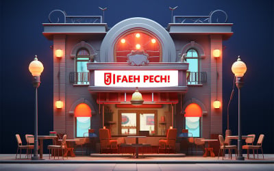 Coffee shop front logo mockup | store logo mockup