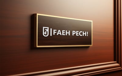 Front board logo mockup | front wall mockup