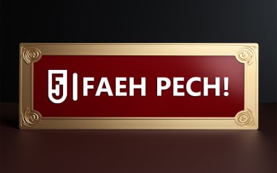 Nameplate logo mockup | luxury nameplate mockup