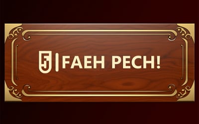 Wooden nameplate logo mockup