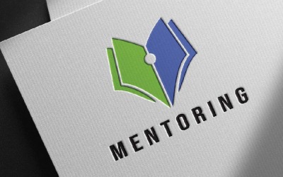 Curso de Mentoria Classe Acadêmica Livro Estudo Educação Modelo de Logotipo