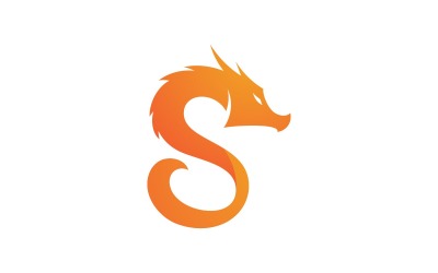 Dragon vector icon illustration design logo template V8