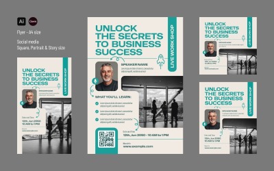 Flyer-Vorlage für Online-Workshops