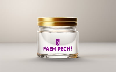 Glass jar mockup | Cosmetics jar logo mockup
