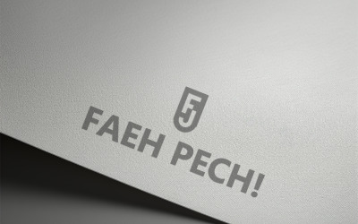 Paper logo mockup | Gray paper mockup