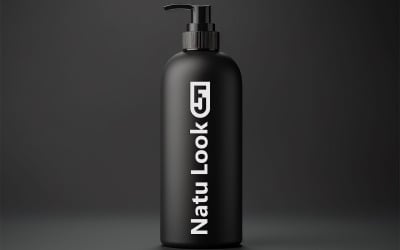Black bottle logo mockup | Black bottle mockup | bottle mockup