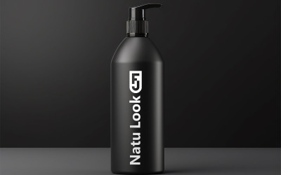 Black bottle mockup | Bottle mockup