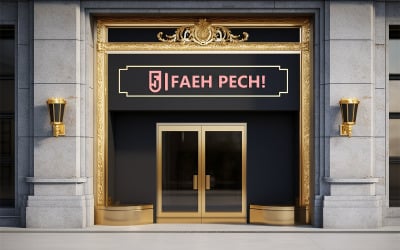 Building front logo mockup | office front logo mockup