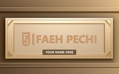 Gold board mockup |  board mockup | logo mockup