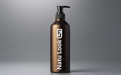 Gold bottle logo mockup | Gold bottle mockup