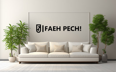 Livingroom board mockup | Livingroom logo mockup