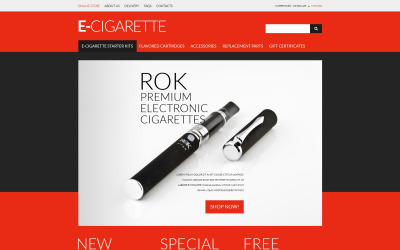 eCigs Vaping Malzemeleri VirtueMart Şablon