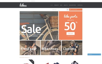 购物自行车配件Shopify主题