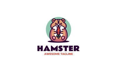Hasmter Basit Maskot Logosu