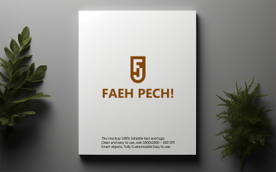 Kağıt logo mockup tasarımı | kağıt mockup