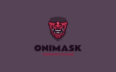Oni Mask Simple Mascot Logo 35