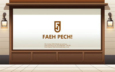 Store front logo mockup | Store front mockup