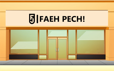 Store front mockup | Store front logo mockup template