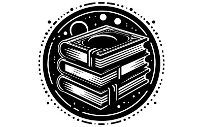 A Book silhouette vector art illustration