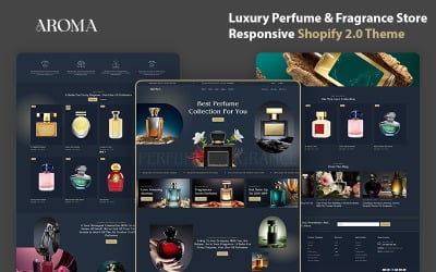 Aroma – Elegantes Parfüm-Shopify-Theme für Parfüm- und Schönheitsgeschäfte