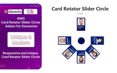 Card Rotator Slider Circle WordPress Plugin For Elementor