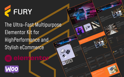 Fury - Yüksek Performanslı ve Şık Wordpress E-Ticaret için Ultra Hızlı Çok Amaçlı Elementor Kiti