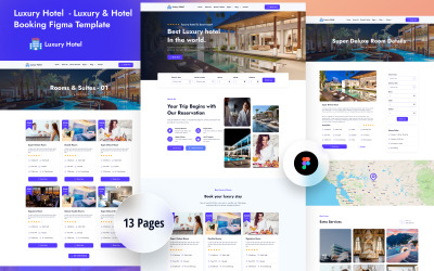 Hotel luksusowy - Szablon Figma do rezerwacji luksusowych i hotelowych