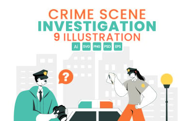 9 Crime Scene Investigation Illustration
