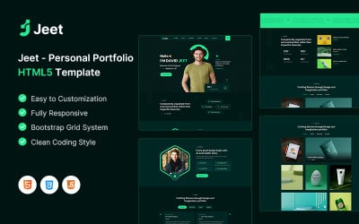 Jeet - 个人作品集登陆页面 HTML5 模板