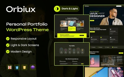 Orbiux – 个人作品集 Elementor WordPress 主题