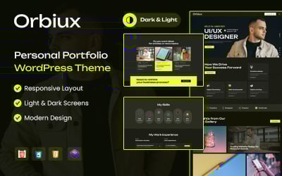 Orbiux – Tema WordPress Elementor per portfolio personale