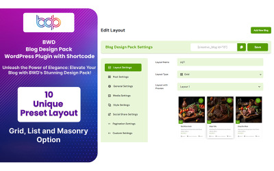 Pacote de Design de Blog WordPress Plugin