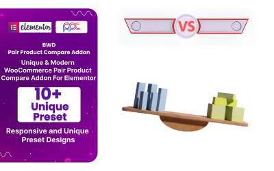 Par WooCommerce Product Compare WordPress Plugin para Elementor