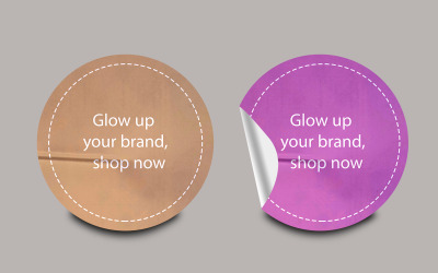 Sticker Mockup PSD-sjabloonontwerp -Tm 47