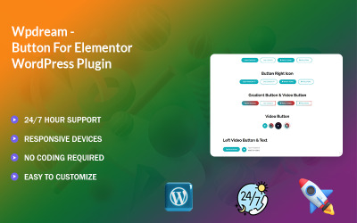 Wpdream - Knapp för Elementor WordPress-plugin
