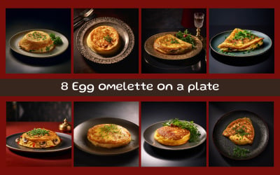 Egg omelette on a plate AI image