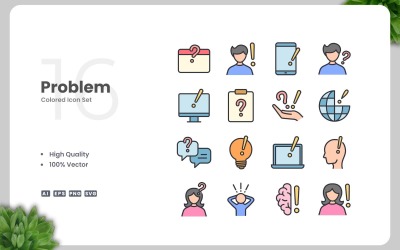 16 Problem med färgade ikoner