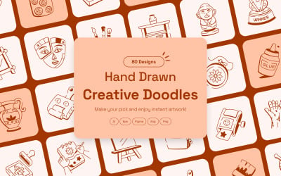 Modern Creative Doodles Set